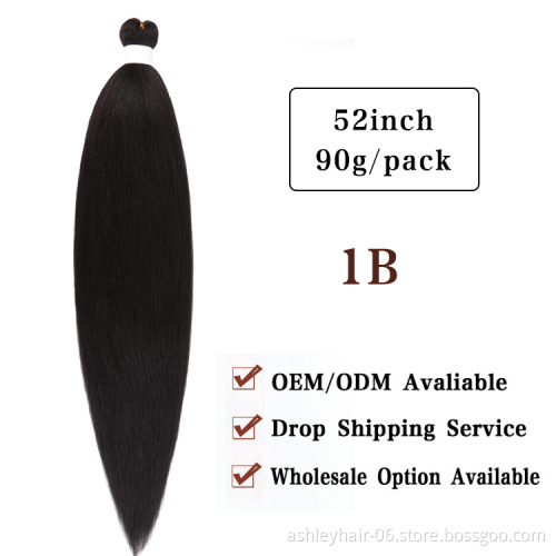 100% Kanekalon pre stretched braiding hair wholesale prestretched kanekalon braiding hair ombre synthetic hair braid